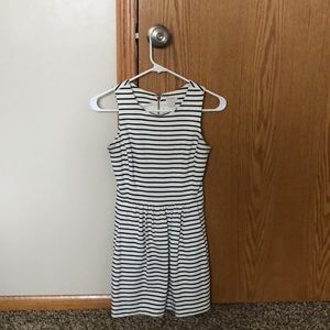 NWT J. Crew XXSP Striped White and Black Dress